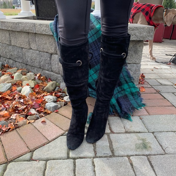 cole haan nike air black boots